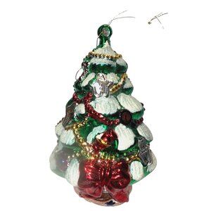 Vintage Blown Glass Christmas Tree. Tree Ornament Christmas 7 in Tall